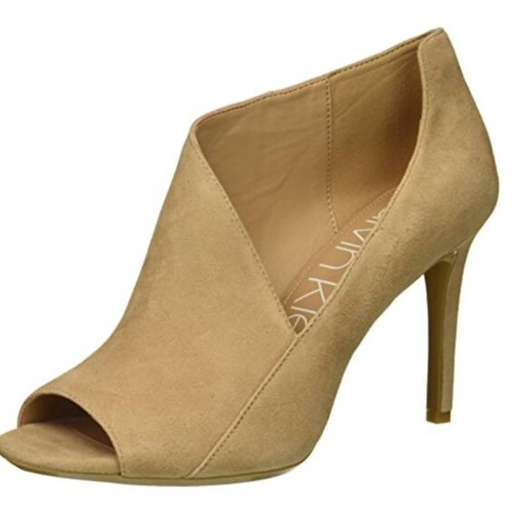 Calvin Klein Suede Peep Toe Pumps *Worn Once* - Picture 5 of 5